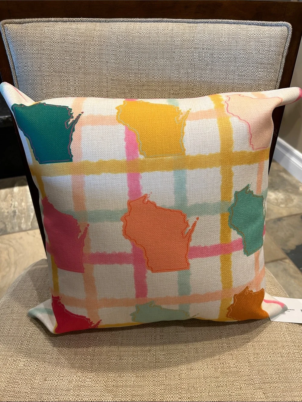 Decorative Plaid Throw Pillow - WI